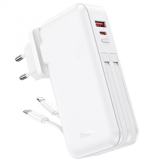 Портативний ЗП Power Bank Hoco J126 Travel 22.5W+PD20W 10000 mAh White - зображення 1 