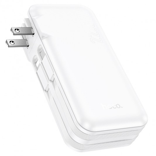 Портативний ЗП Power Bank Hoco J126 Travel 22.5W+PD20W 10000 mAh White - зображення 2 