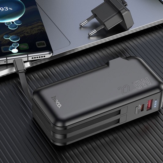 Портативний ЗП Power Bank Hoco J126 Travel 22.5W+PD20W 10000 mAh Black - зображення 4 
