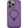 TPU+PC чохол Metal Buttons with MagSafe Colorful HQ Ring для Apple iPhone 15 Pro (6.1") Purple
