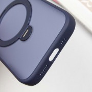 TPU+PC чохол Metal Buttons with MagSafe Colorful HQ Ring для Apple iPhone 14 Pro (6.1"), Dark Blue
