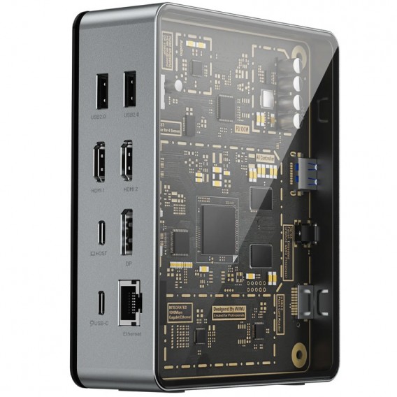 Переходник HUB WIWU Matrix docking station 16in1 W1601, Gray