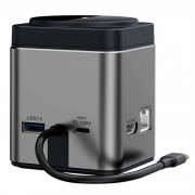 Бездротова зарядка + HUB WIWU Wi-W025 Cub 9in1 USB-C, Gray