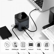 Бездротова зарядка + HUB WIWU Wi-W025 Cub 9in1 USB-C, Gray