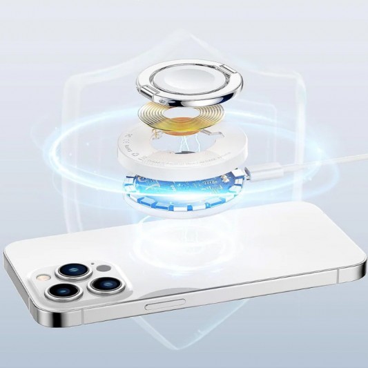 БЗП WIWU Wi-W027 3 in 1 wireless charger White - зображення 4 