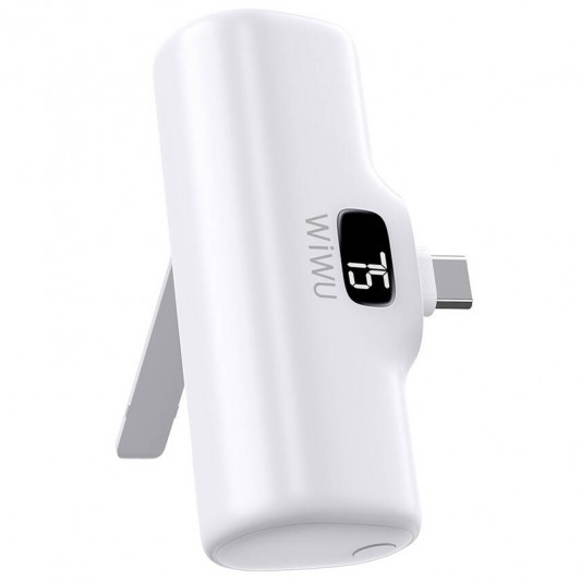Портативний ЗП Power Bank WIWU Wi-P017-C Type-C 5000 mAh White - зображення 2 
