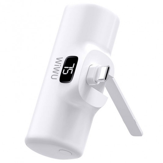 Портативний ЗП Power Bank WIWU Wi-P017-C Type-C 5000 mAh White - зображення 3 