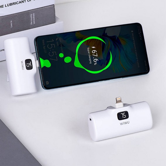 Портативний ЗП Power Bank WIWU Wi-P017-L Lightning 5000 mAh, White