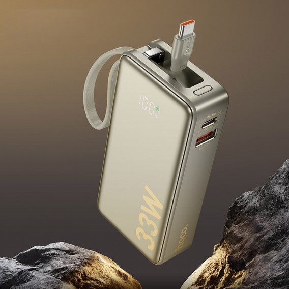 Портативний ЗП Power Bank Hoco Q27A Jewel 33W 10000 mAh, Titanium gold
