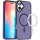 TPU+PC чехол Metal Buttons with MagSafe Colorful для Apple iPhone 16 (6.1") Темно-фиолетовый / Dark Purple
