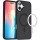 TPU+PC чехол Metal Buttons with MagSafe Colorful для Apple iPhone 16 Plus (6.7") Черный / Black