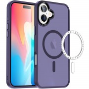 TPU+PC чехол Metal Buttons with MagSafe Colorful для Apple iPhone 16 Plus (6.7") Темно-фиолетовый / Dark Purple