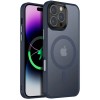 TPU+PC чехол Metal Buttons with MagSafe Colorful для Apple iPhone 16 Pro (6.3"), Синий