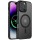 TPU+PC чехол Metal Buttons with MagSafe Colorful для Apple iPhone 16 Pro (6.3") Черный / Black
