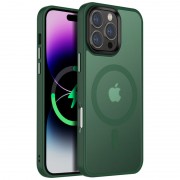 TPU+PC чехол Metal Buttons with MagSafe Colorful для Apple iPhone 16 Pro (6.3") Зеленый / Dark Green