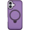 TPU+PC чохол Metal Buttons with MagSafe Colorful HQ Ring для Apple iPhone 16 (6.1"), Purple