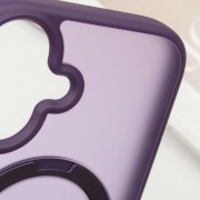 TPU+PC чехол Metal Buttons with MagSafe Colorful HQ Ring для Apple iPhone 16 (6.1"), Purple