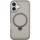 TPU+PC чехол Metal Buttons with MagSafe Colorful HQ Ring для Apple iPhone 16 (6.1") Grey