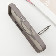 TPU+PC чехол Metal Buttons with MagSafe Colorful HQ Ring для Apple iPhone 16 (6.1"), Grey