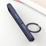 TPU+PC чехол Metal Buttons with MagSafe Colorful HQ Ring для Apple iPhone 16 (6.1"), Dark Blue