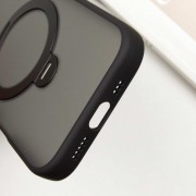 TPU+PC чехол Metal Buttons with MagSafe Colorful HQ Ring для Apple iPhone 16 (6.1"), Black