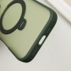 TPU+PC чохол Metal Buttons with MagSafe Colorful HQ Ring для Apple iPhone 16 (6.1"), Green