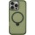 TPU+PC чехол Metal Buttons with MagSafe Colorful HQ Ring для Apple iPhone 16 Pro (6.3") Green