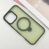TPU+PC чохол Metal Buttons with MagSafe Colorful HQ Ring для Apple iPhone 16 Pro (6.3"), Green