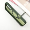 TPU+PC чохол Metal Buttons with MagSafe Colorful HQ Ring для Apple iPhone 16 Pro (6.3"), Green
