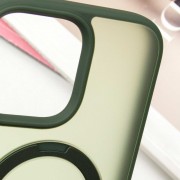 TPU+PC чехол Metal Buttons with MagSafe Colorful HQ Ring для Apple iPhone 16 Pro (6.3"), Green
