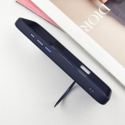 TPU+PC чехол Metal Buttons with MagSafe Colorful HQ Ring для Apple iPhone 16 Pro (6.3"), Dark Blue