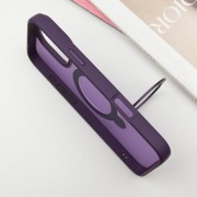TPU+PC чехол Metal Buttons with MagSafe Colorful HQ Ring для Apple iPhone 16 Pro (6.3"), Purple