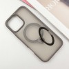 TPU+PC чохол Metal Buttons with MagSafe Colorful HQ Ring для Apple iPhone 16 Pro (6.3"), Grey
