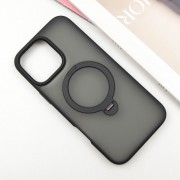 TPU+PC чохол Metal Buttons with MagSafe Colorful HQ Ring для Apple iPhone 16 Pro (6.3"), Black