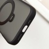 TPU+PC чохол Metal Buttons with MagSafe Colorful HQ Ring для Apple iPhone 16 Pro (6.3"), Black