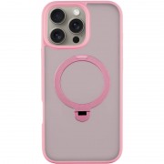 TPU+PC чохол Metal Buttons with MagSafe Colorful HQ Ring для Apple iPhone 16 Pro Max (6.9") Pink