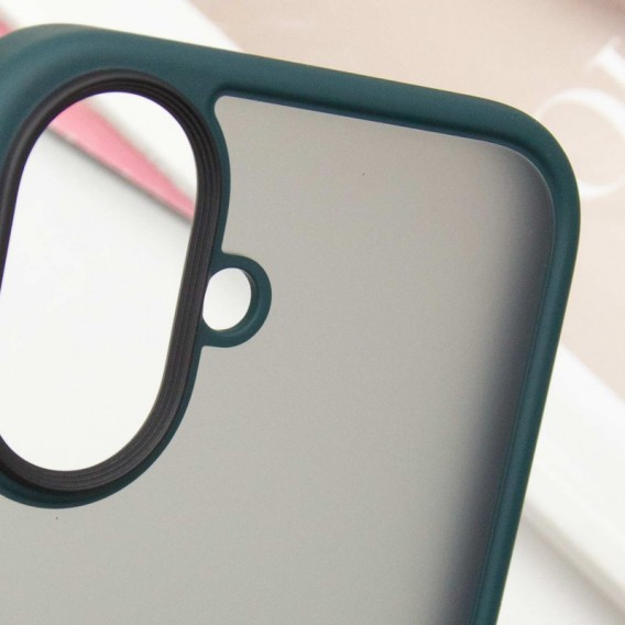 TPU+PC чехол Metal Buttons для Apple iPhone 16 (6.1"), Зеленый