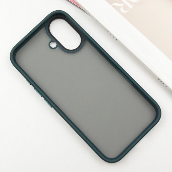 TPU+PC чохол Metal Buttons для Apple iPhone 16 (6.1") Зелений TPU+PC чохол Metal Buttons для Apple iPhone 16 (6.1") Зелений