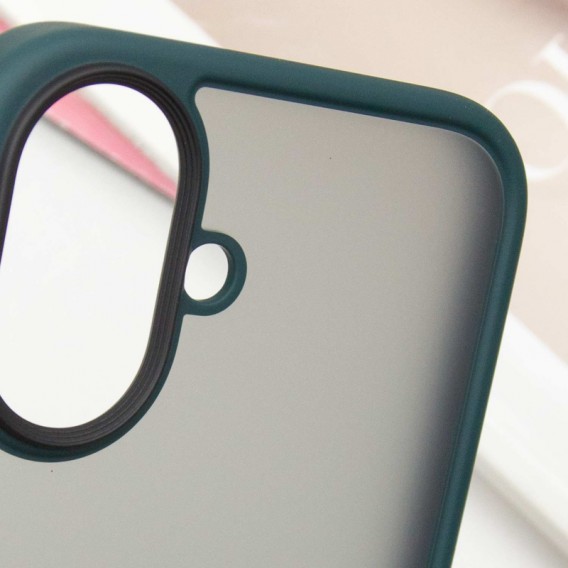 TPU+PC чохол Metal Buttons для Apple iPhone 16 (6.1") Зелений TPU+PC чохол Metal Buttons для Apple iPhone 16 (6.1") Зелений