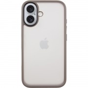 TPU+PC чехол Metal Buttons для Apple iPhone 16 (6.1") Серый