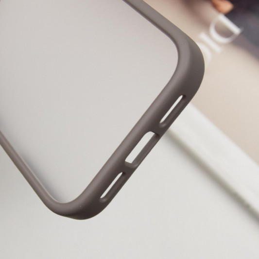 TPU+PC чехол Metal Buttons для Apple iPhone 16 (6.1") Серый - изображение 4
