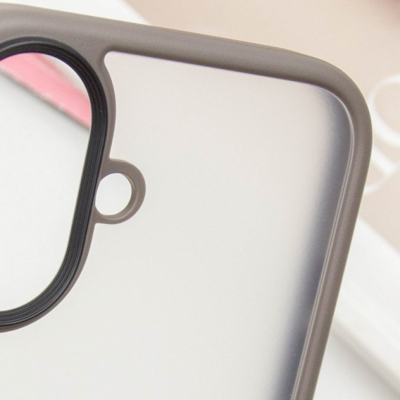 TPU+PC чехол Metal Buttons для Apple iPhone 16 (6.1"), Серый