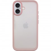 TPU+PC чехол Metal Buttons для Apple iPhone 16 (6.1") Розовый