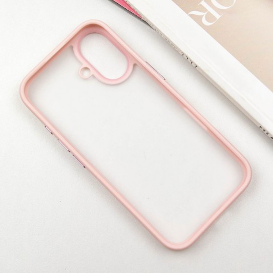 TPU+PC чехол Metal Buttons для Apple iPhone 16 (6.1") Розовый - изображение 3