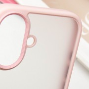 TPU+PC чехол Metal Buttons для Apple iPhone 16 (6.1"), Розовый