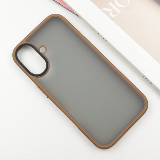 TPU+PC чохол Metal Buttons для Apple iPhone 16 (6.1") Золотий - зображення 2 