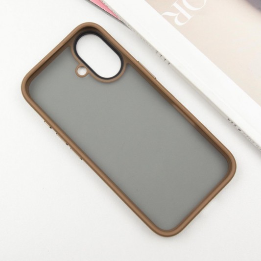 TPU+PC чохол Metal Buttons для Apple iPhone 16 (6.1") Золотий - зображення 3 