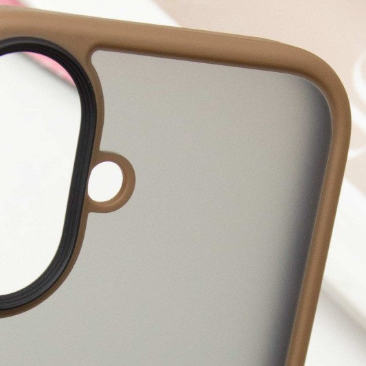 TPU+PC чохол Metal Buttons для Apple iPhone 16 (6.1") Золотий - зображення 5 