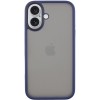 TPU+PC чохол Metal Buttons для Apple iPhone 16 (6.1"), Синій