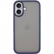 TPU+PC чехол Metal Buttons для Apple iPhone 16 (6.1"), Синий